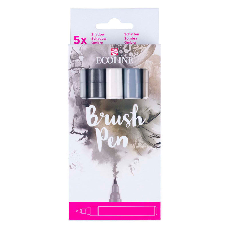 Afbeelding laden in galerijviewer, Ecoline brush pen set schaduw| 5 colours