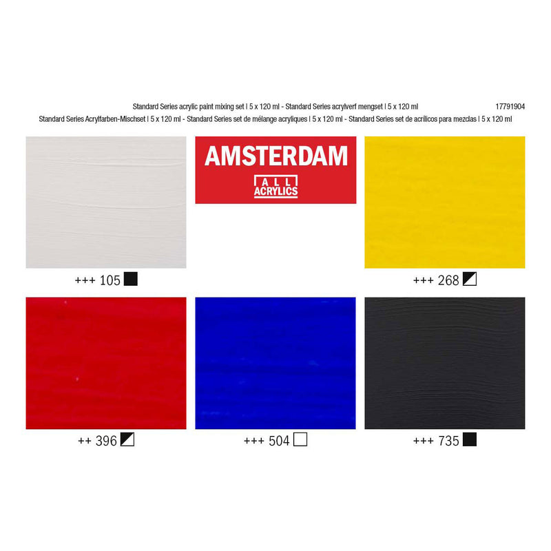 Afbeelding laden in galerijviewer, Bruynzeel amsterdam standard series acrylverf mengset 120ml, 5dlg.