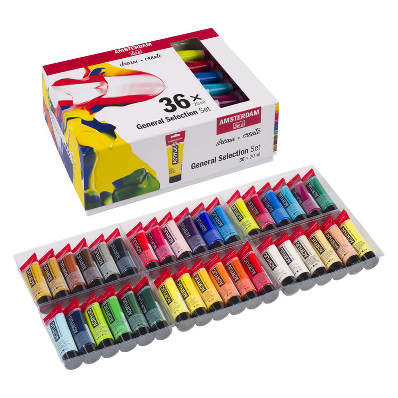 Afbeelding laden in galerijviewer, Amsterdam standard series acrylverf algemene selectie set | 36 × 20 ml