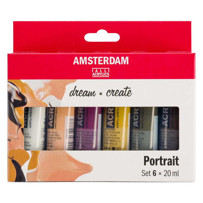 Afbeelding laden in galerijviewer, Amsterdam standard series acrylverf portret set | 6 × 20 ml