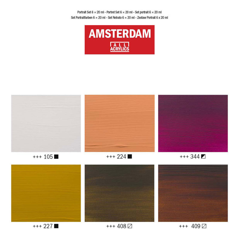 Afbeelding laden in galerijviewer, Amsterdam standard series acrylverf portret set | 6 × 20 ml