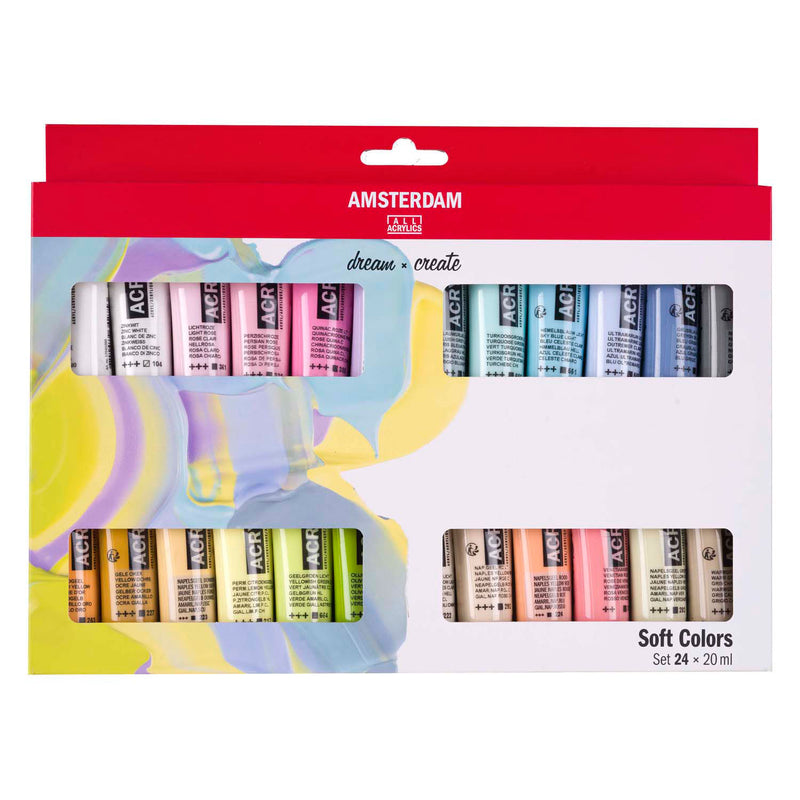 Afbeelding laden in galerijviewer, Amsterdam standaard series acrylverf zachte kleuren set 24 x 20ml