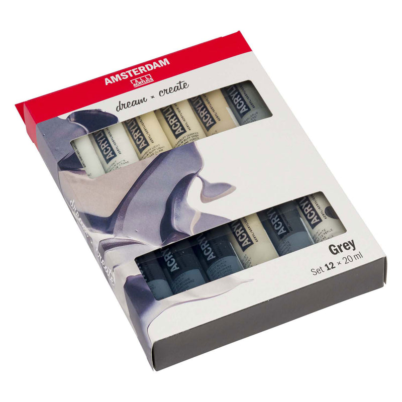Load image into Gallery viewer, Bruynzeel amsterdam standard series acrylverf grijze set 20ml, 12dlg.