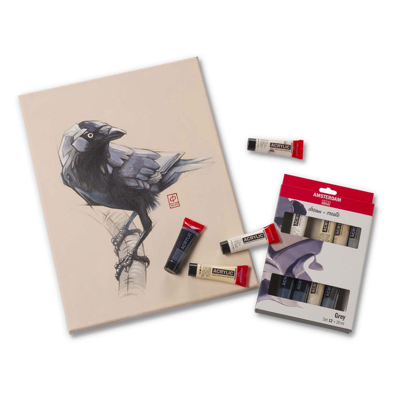 Load image into Gallery viewer, Bruynzeel amsterdam standard series acrylverf grijze set 20ml, 12dlg.