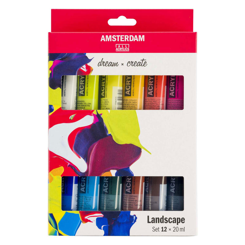 Afbeelding laden in galerijviewer, Amsterdam standard series acrylverf landschap set | 12 × 20 ml