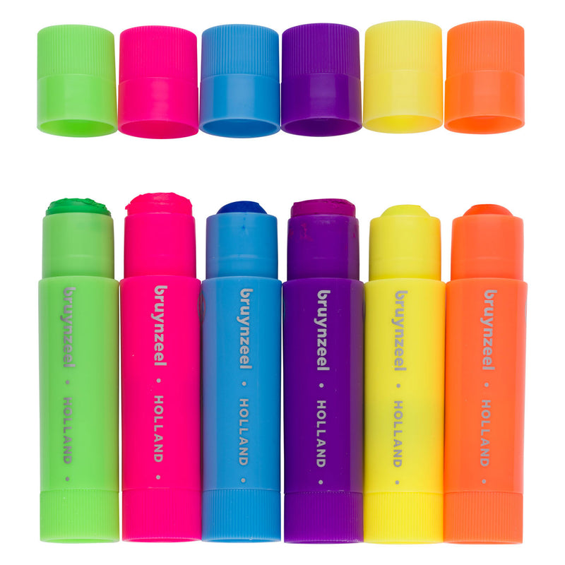 Afbeelding laden in galerijviewer, Bruynzeel plakkaatverf sticks set neon | 6 kleuren