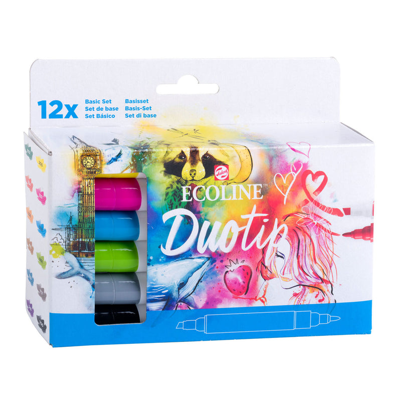 Load image into Gallery viewer, Ecoline duotip markers basisset, 12dlg.