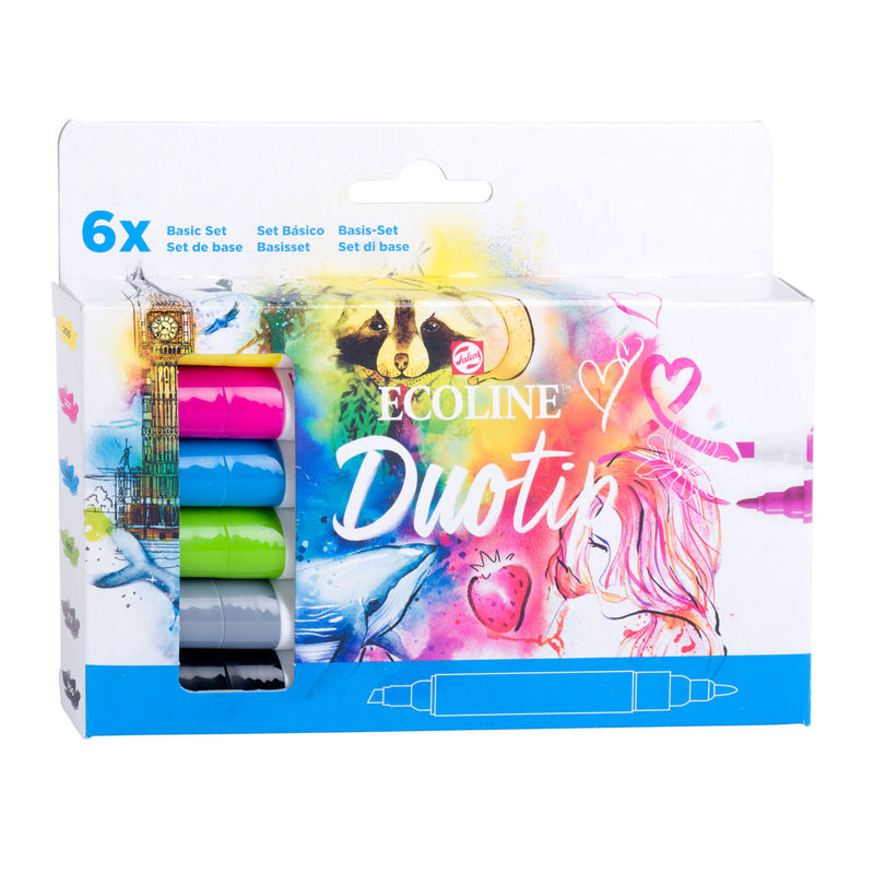 Load image into Gallery viewer, Ecoline duotip markers basisset, 6dlg.