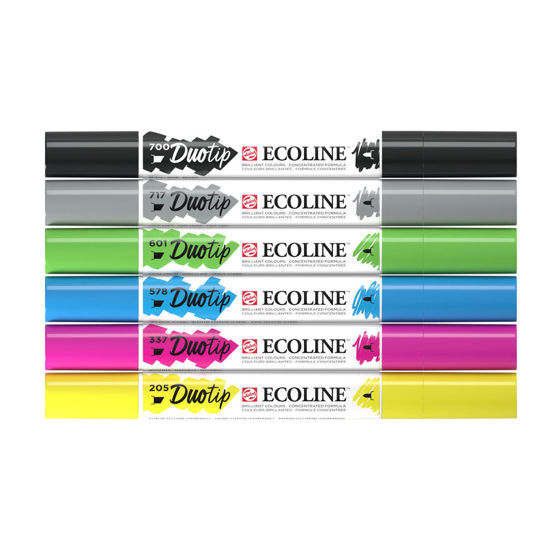 Load image into Gallery viewer, Ecoline duotip markers basisset, 6dlg.