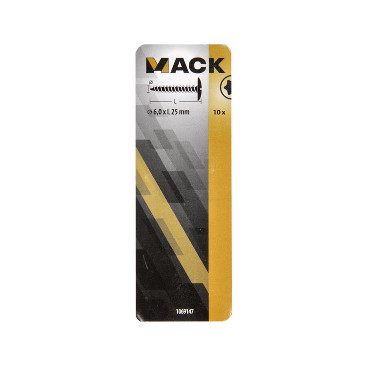 Chargez l'image dans la visionneuse de la galerie, Mack 1069147 - luikschroef zwart 6,0 x 25 mm 10st | 5 stuks