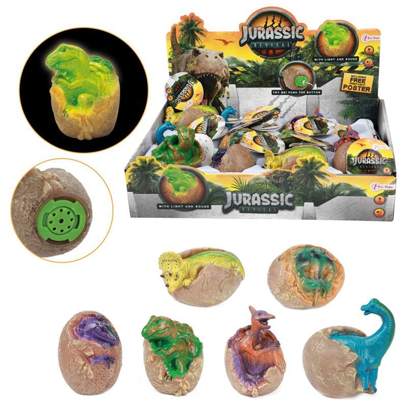 Afbeelding laden in galerijviewer, Toi-toys toi toys babydino in ei met licht en geluid