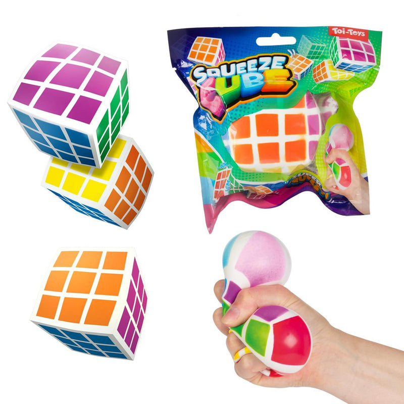 Load image into Gallery viewer, Toi-toys fun knijpkubus magische puzzel 6cm