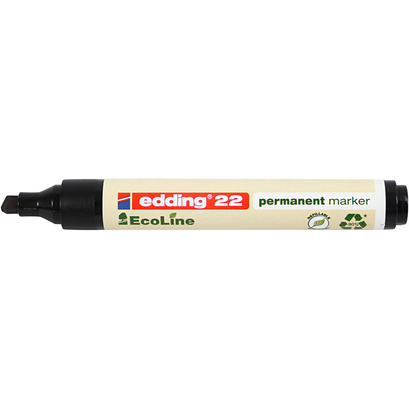 Afbeelding laden in galerijviewer, Permanent marker edding e-22 breed beitelpunt zwart