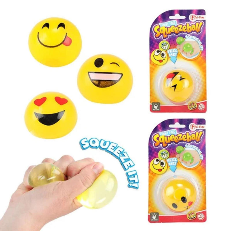 Afbeelding laden in galerijviewer, Toi-toys toi toys fun squeezeball emoji op kaart