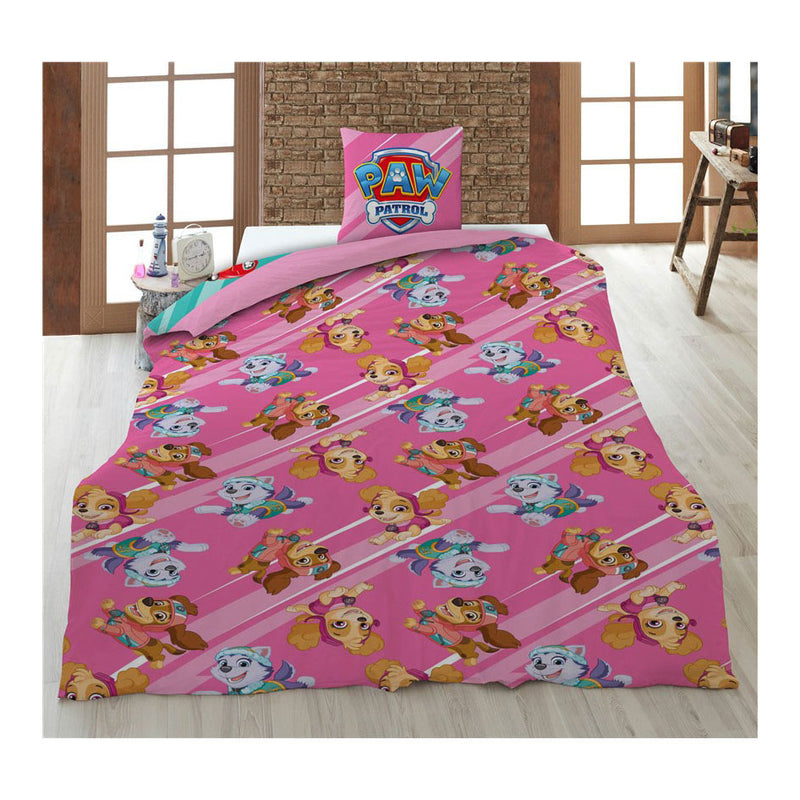 Load image into Gallery viewer, Paw patrol roze dekbedovertrek 140x200cm
