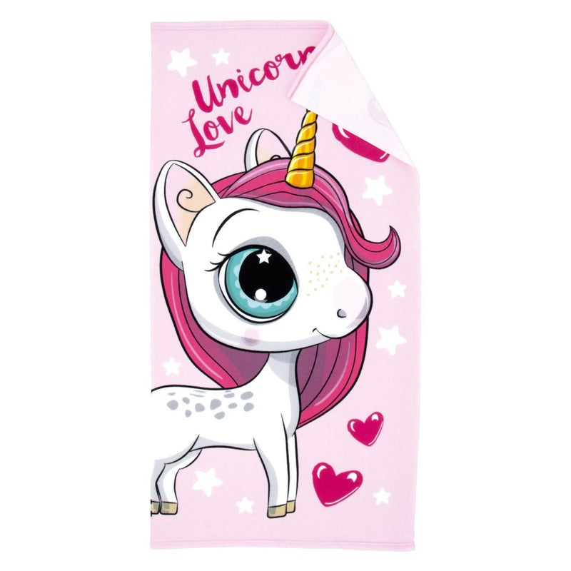 Load image into Gallery viewer, Lobbes badhanddoek unicorn love, 70x140