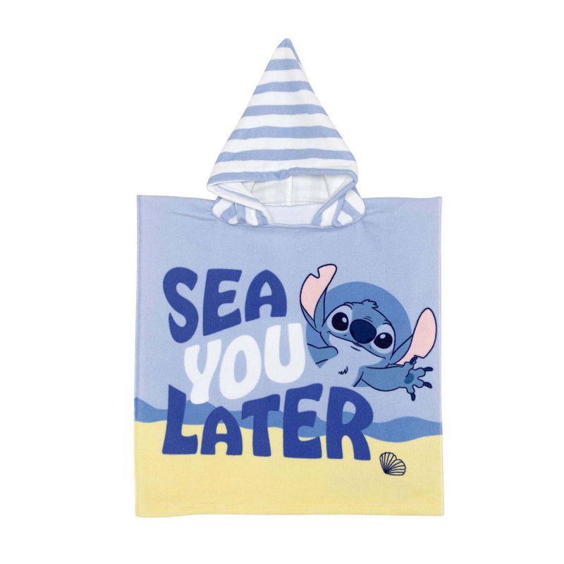 Load image into Gallery viewer, Handdoek poncho stitch op het strand