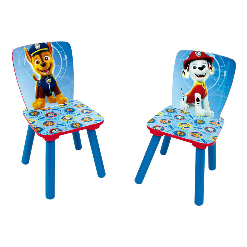 Laden Sie das Bild in Galerie -Viewer, Paw patrol set houten tafel met twee stoelen - 3dlg.