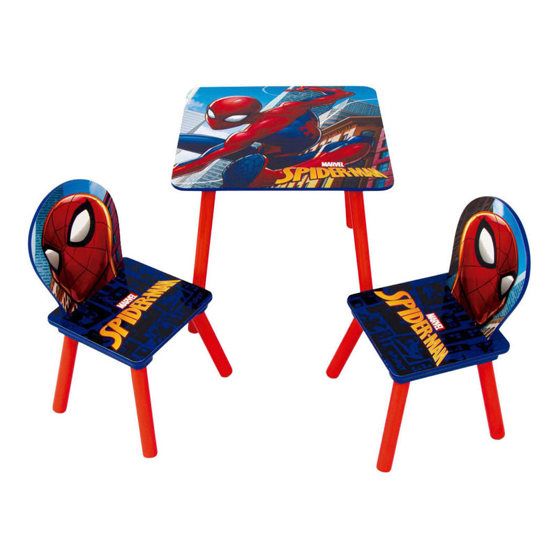 Laden Sie das Bild in Galerie -Viewer, Set houten tafel met twee stoelen spiderman