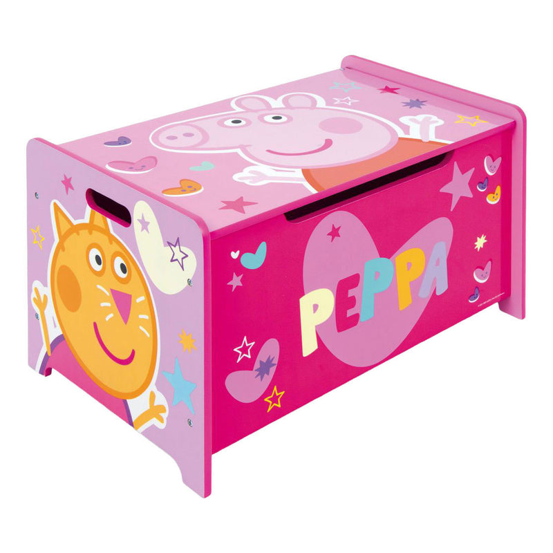 Afbeelding laden in galerijviewer, Peppa pig houten speelgoedkist