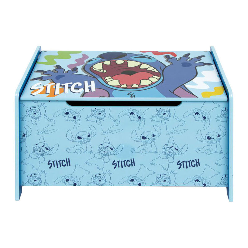 Afbeelding laden in galerijviewer, Houten speelgoedkist stitch