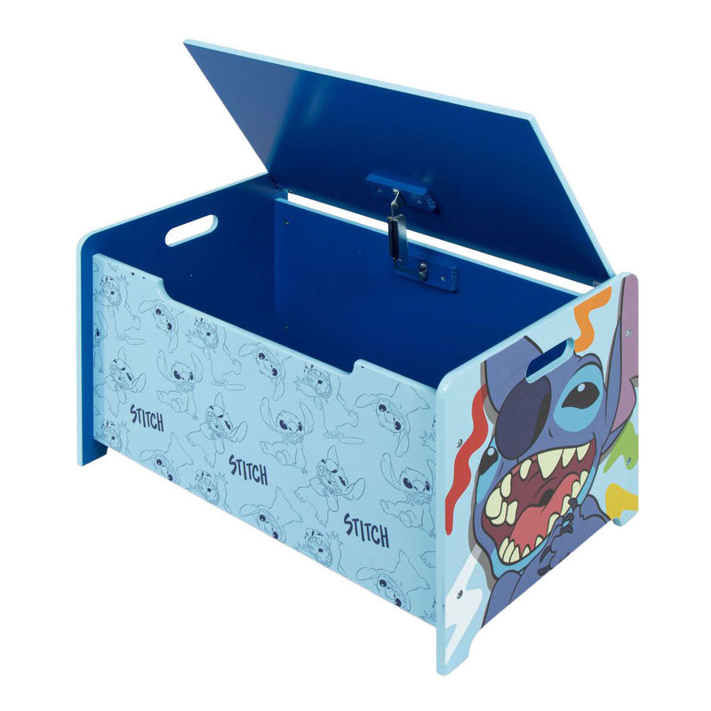 Afbeelding laden in galerijviewer, Houten speelgoedkist stitch