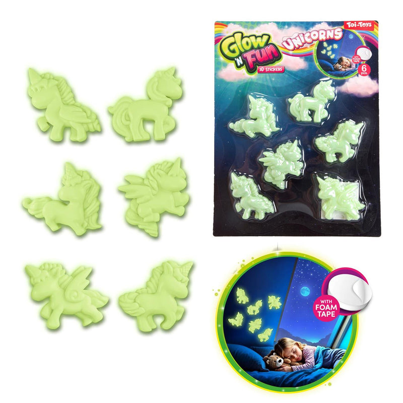 Afbeelding laden in galerijviewer, Toi-toys 3d stickers glow in the dark 5ass