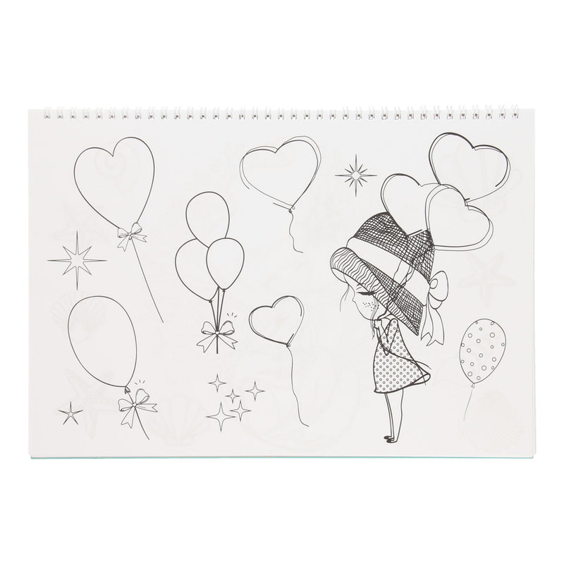 Load image into Gallery viewer, Schetsblok Zeemeermin met Stickers