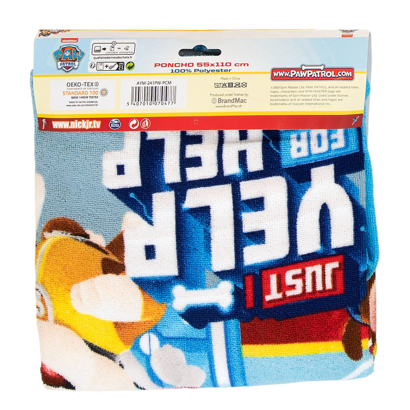 Load image into Gallery viewer, Paw patrol poncho 100% polyester 55x110cm