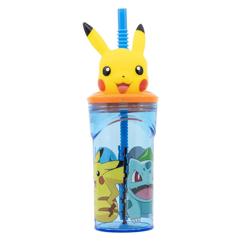 Load image into Gallery viewer, Pokémon 3d drinkfles met rietje , 360ml
