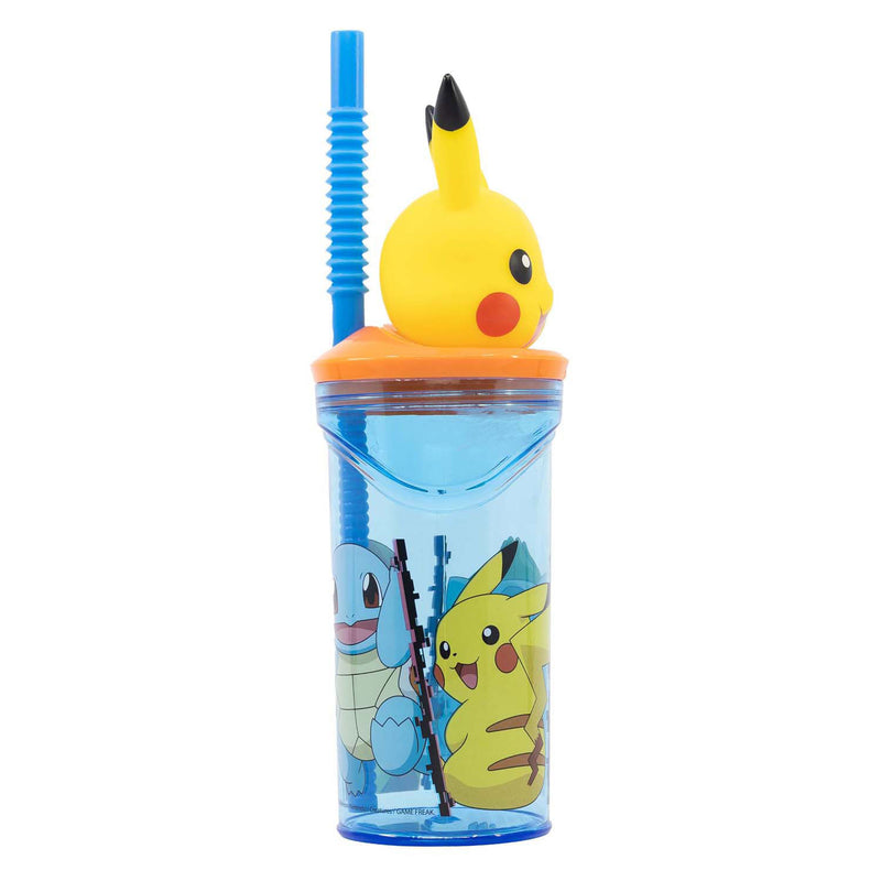 Load image into Gallery viewer, Pokémon 3d drinkfles met rietje , 360ml