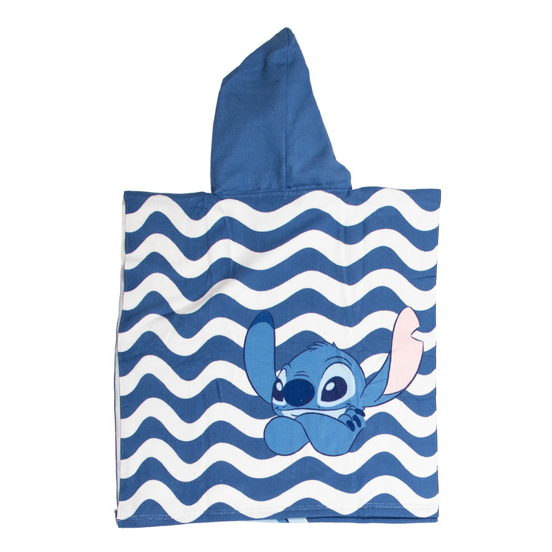 Load image into Gallery viewer, Puch handdoek poncho stitch blauw wit 55x110cm