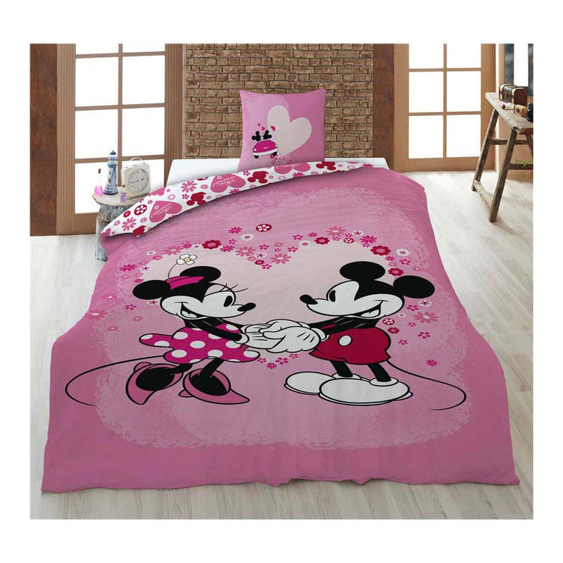 Afbeelding laden in galerijviewer, Mickey minnie dekbedovertrek - 140x200 cm