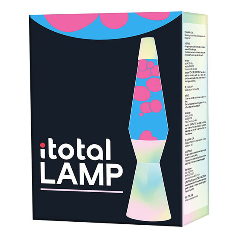 Afbeelding laden in galerijviewer, I-total lavalamp - lava lamp - sfeerlamp - 40x11 cm - glas aluminium - 30w - rainbow dream - xl1779