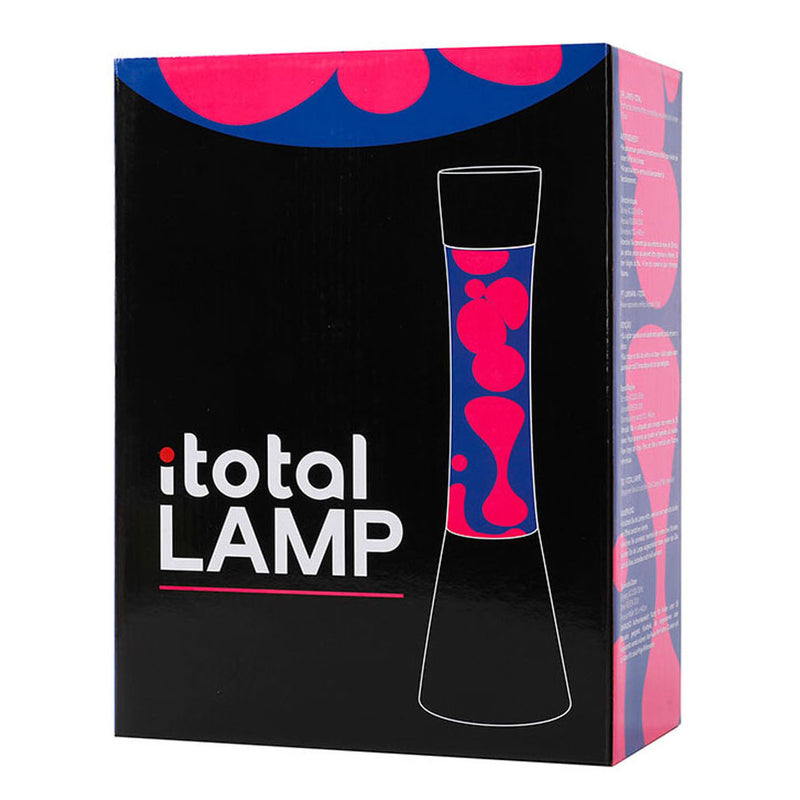 Chargez l'image dans la visionneuse de la galerie, I-total lavalamp - lava lamp - sfeerlamp - 40x11 cm - glas aluminium - 30w - paars met roze lava - zwart - xl2347