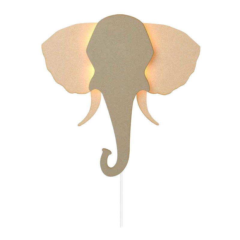 Afbeelding laden in galerijviewer, Van tjalle en jasper - olifant wandlamp - hout
