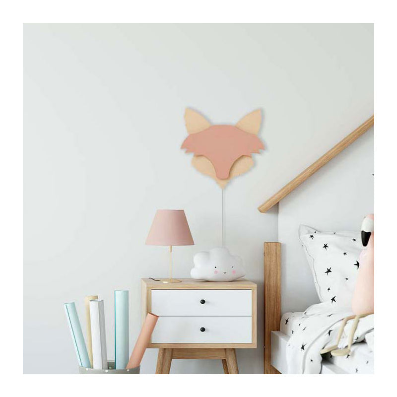 Load image into Gallery viewer, Van tjalle en jasper - vos wandlamp - hout