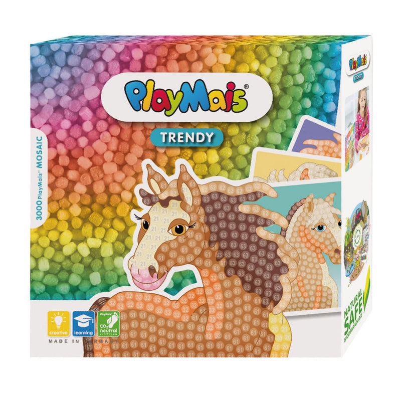 Load image into Gallery viewer, Playmais trendy mosaic paarden (>3.000 stukjes)