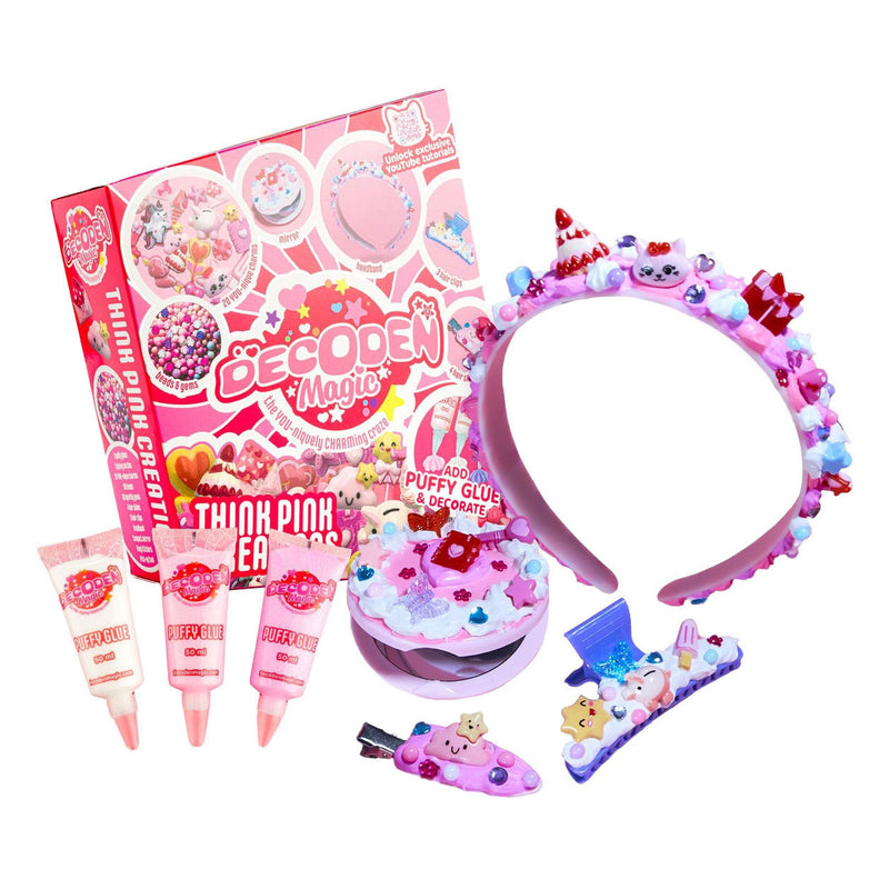 Load image into Gallery viewer, Spectron decoden magic - deluxe: think pink creations puffylijm knutselpakket