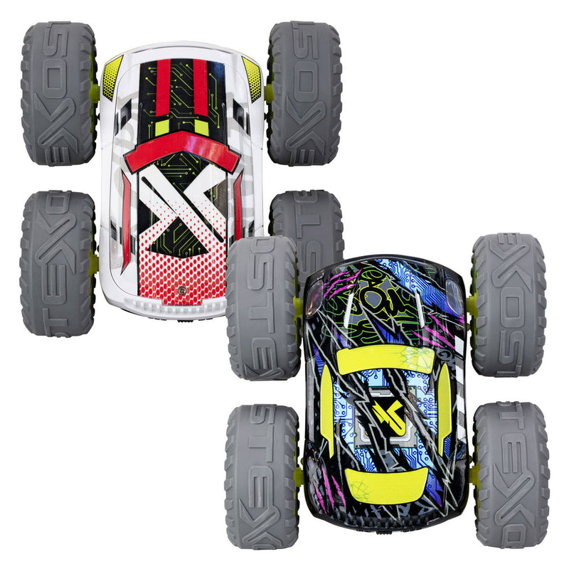 Afbeelding laden in galerijviewer, Exost rc 360 cross flash stuntauto groen 1:18 - flashing wheels - incl. oplaadbare batterij - rc auto