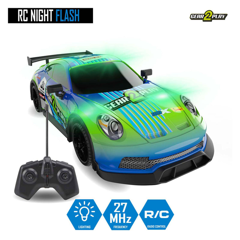 Afbeelding laden in galerijviewer, Gear2play rc night flash bestuurbare auto