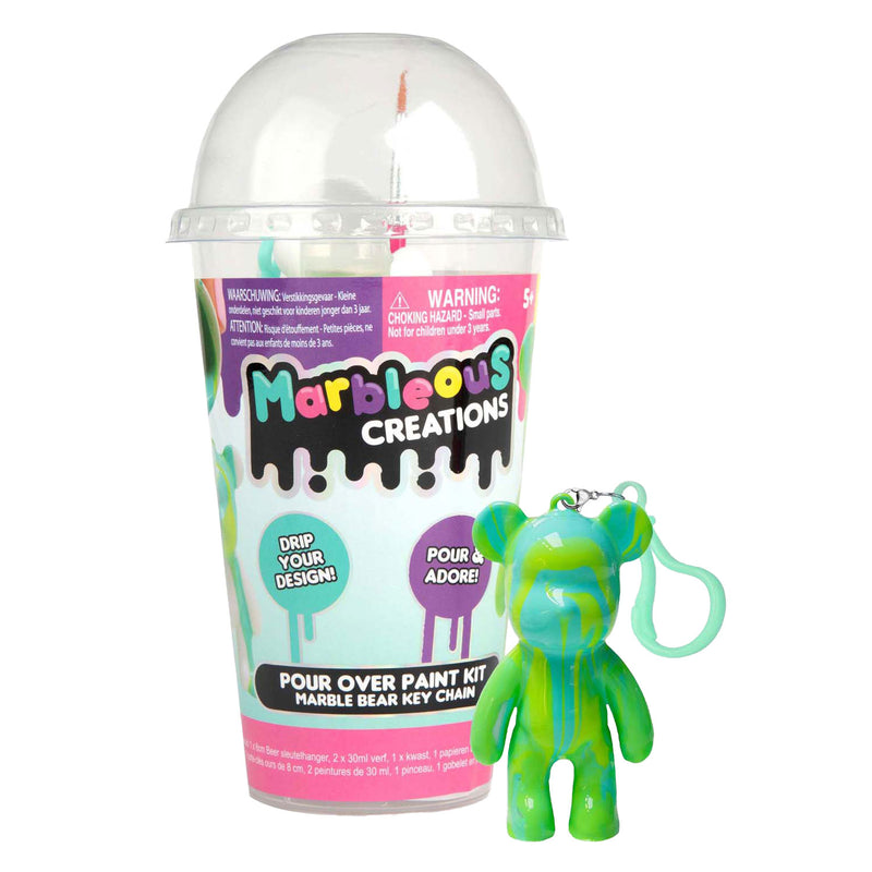 Load image into Gallery viewer, Spectron marmeren look beer gietset met sleutelhanger