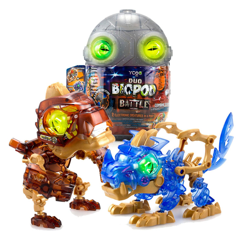 Load image into Gallery viewer, Silverlit biopod battle duo dino