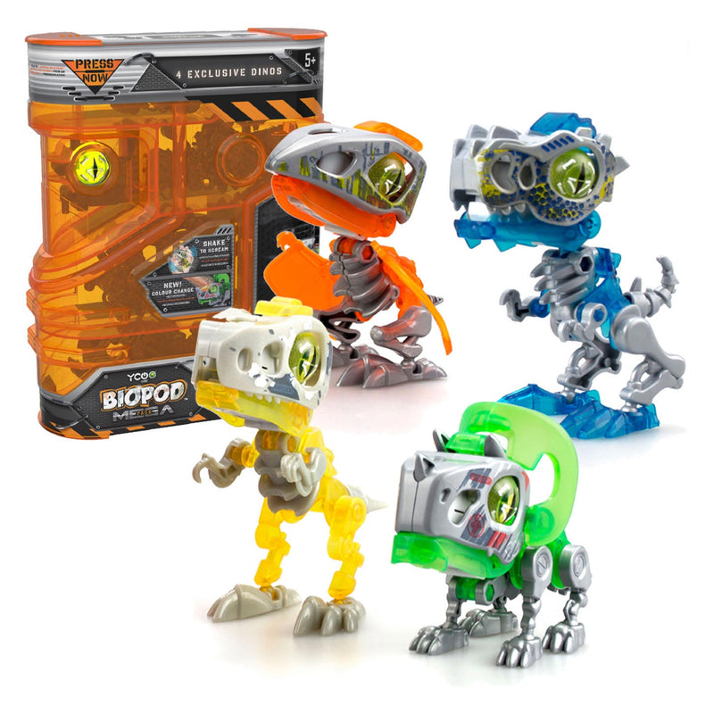 Load image into Gallery viewer, Silverlit Biopod Battle Mega Set 4 Dino's