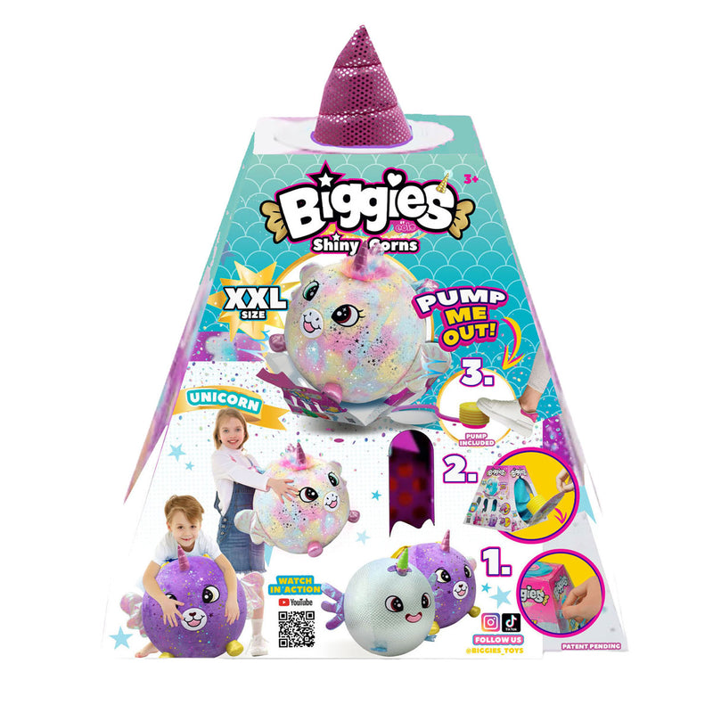 Load image into Gallery viewer, Moose toys biggies eenhoorn regenboog opblaasbare knuffel