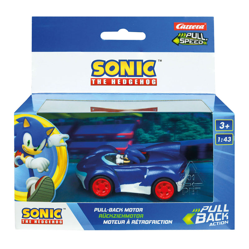 Load image into Gallery viewer, Carrera pull back auto team sonic racing - sonic speed star