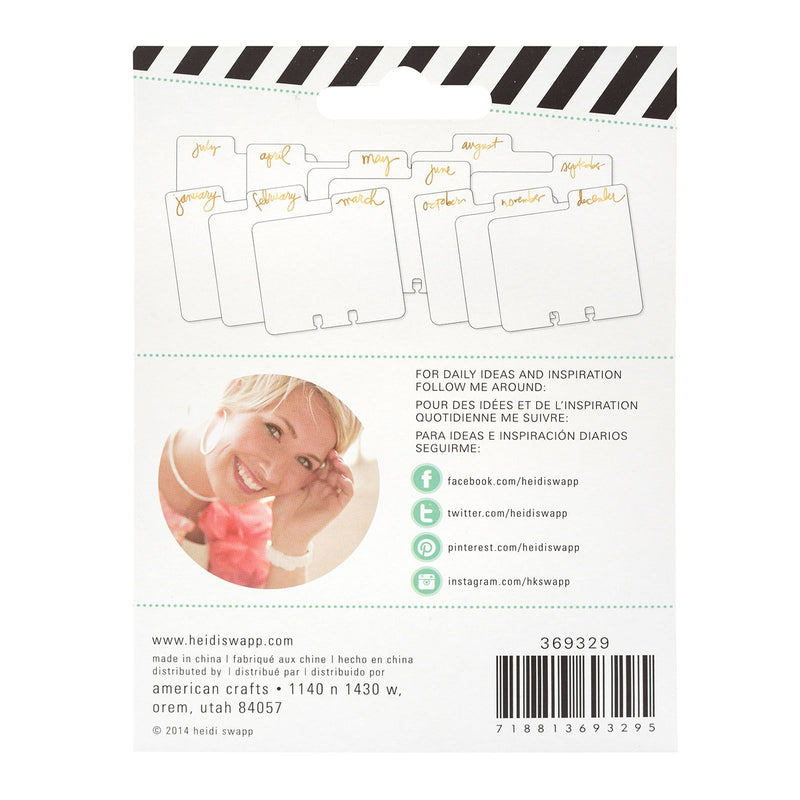 Load image into Gallery viewer, Heidi swapp • memorydex monthly cards gold foil