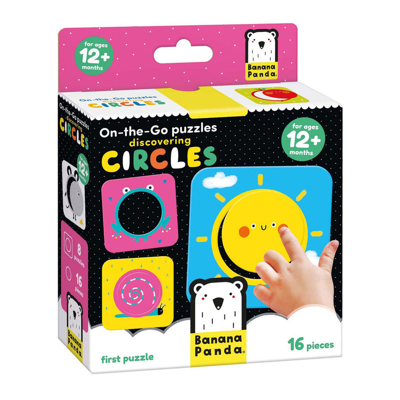 Load image into Gallery viewer, Banana panda - on-the-go puzzel ontdek cirkels - 16st.
