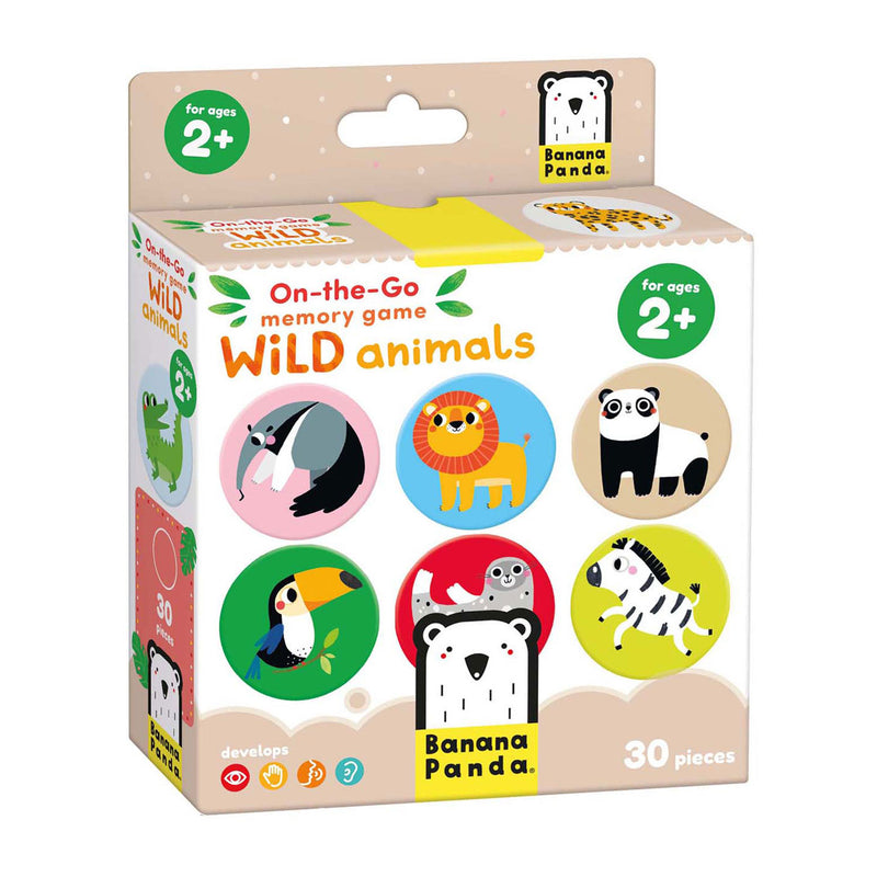 Load image into Gallery viewer, Banana panda - on-the-go memory spel wilde dieren - 30dlg.