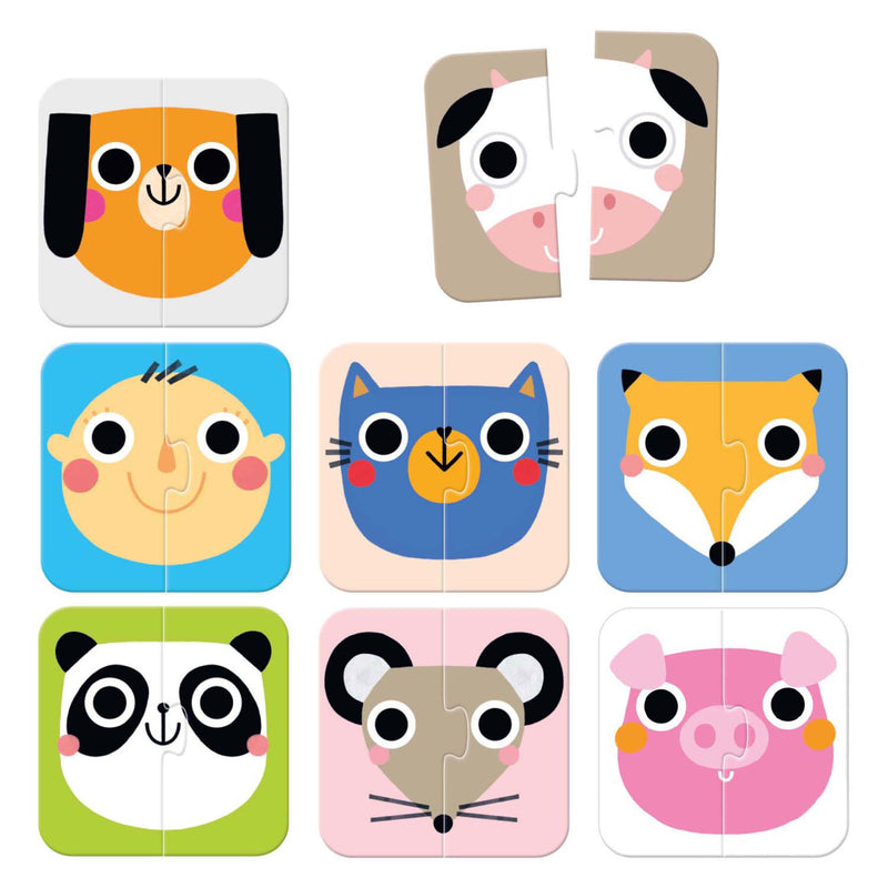 Afbeelding laden in galerijviewer, Banana panda on-the-go puzzel halve gezichten 15m+.